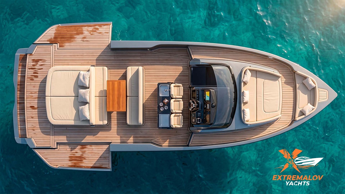 Аренда Cranchi A46 Luxury Tender на Сардинии, откидные борта увеличивающие площадь